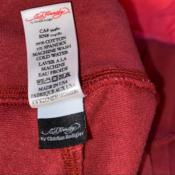 Red Ed Hardy sweat pants - Picture 6 of 6